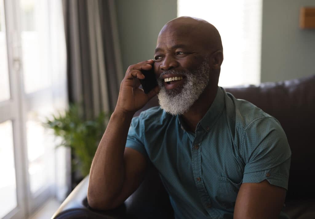 Man talking on phone