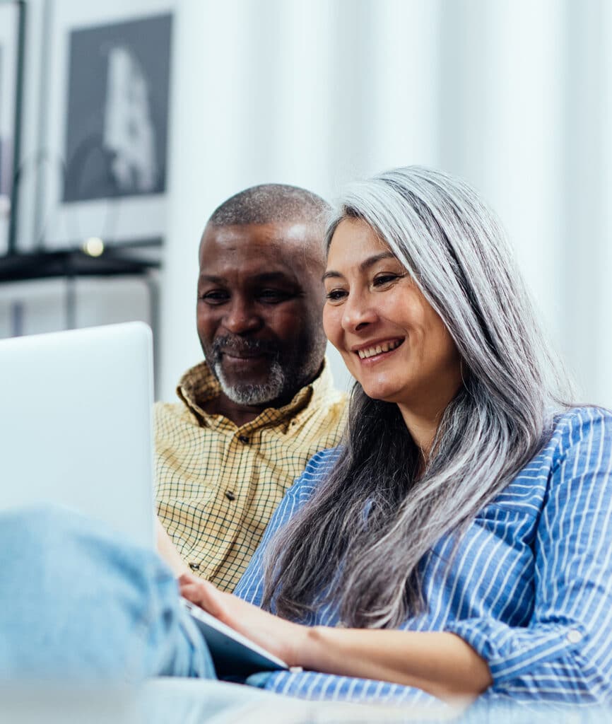 Couple on computer