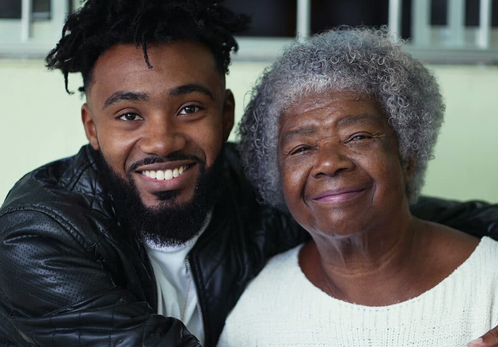 Grandmother and grandson