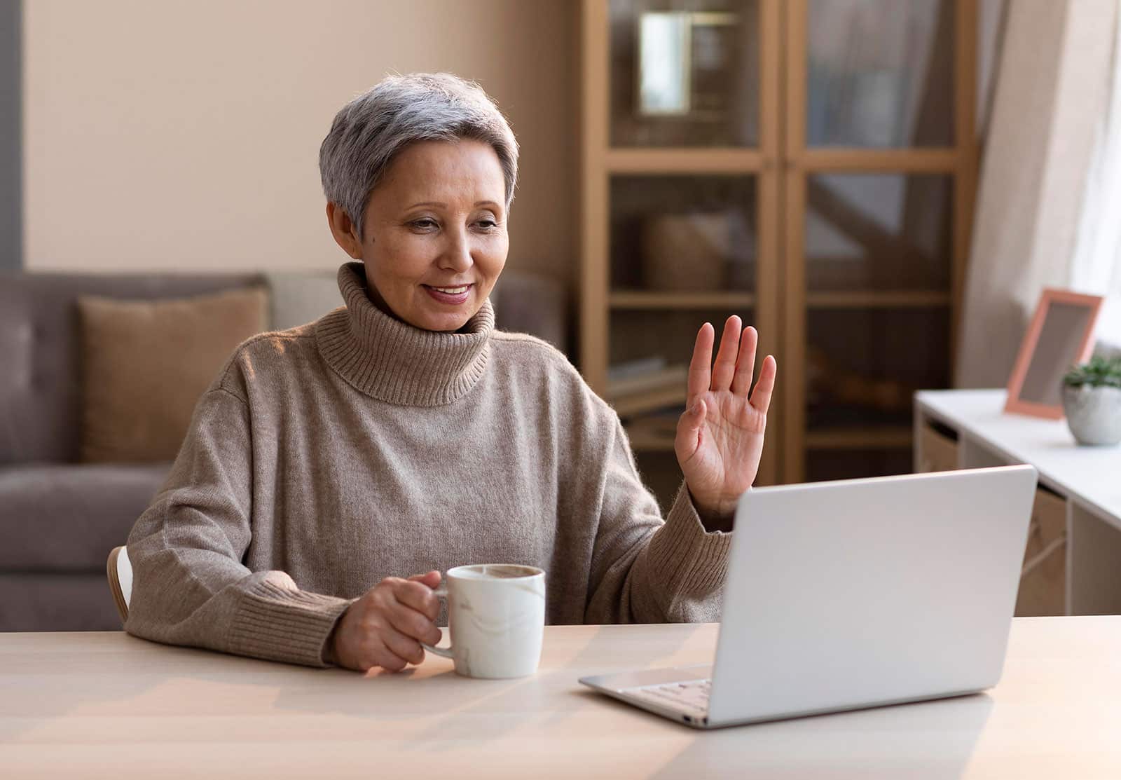 Woman on computer